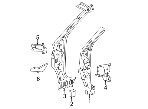 2015 Toyota RAV4 Hinge Pillar Diagram