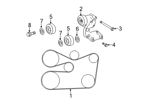 2011 Toyota Sienna Belts & Pulleys Diagram
