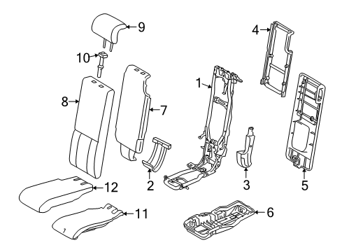 2013 Toyota Highlander Second Row Seats Diagram 2 - Thumbnail