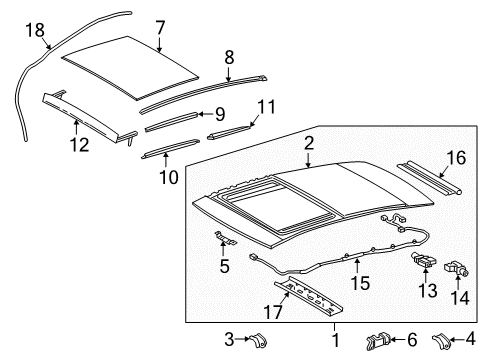 2023 Toyota Camry Sunroof - Body Diagram 3 - Thumbnail