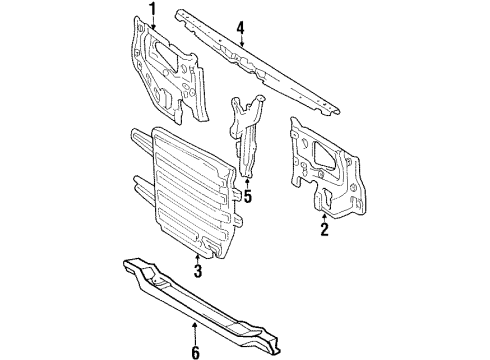 1987 Toyota Tercel Radiator Support - Belts Diagram 2 - Thumbnail