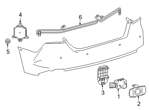 2018 Toyota Camry Electrical Components - Rear Bumper Diagram 2 - Thumbnail