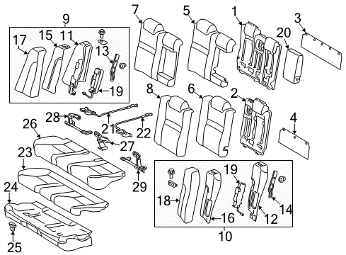 2014 Toyota Camry Hook, Rear Seat Cushion Lock Diagram for 72693-06030