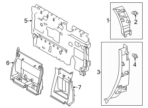 2025 Toyota Tacoma Interior Trim - Cab Diagram 2 - Thumbnail