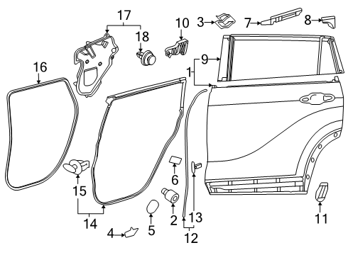 2025 Toyota Grand Highlander Door & Components Diagram 2 - Thumbnail