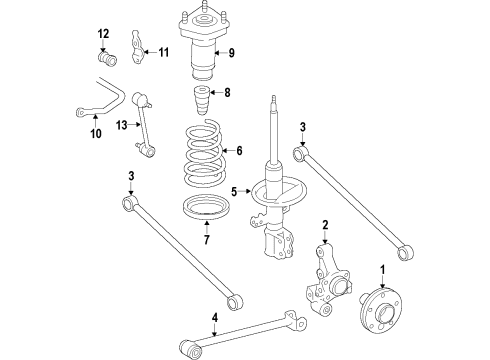 2012 Toyota Avalon Rear Suspension Diagram