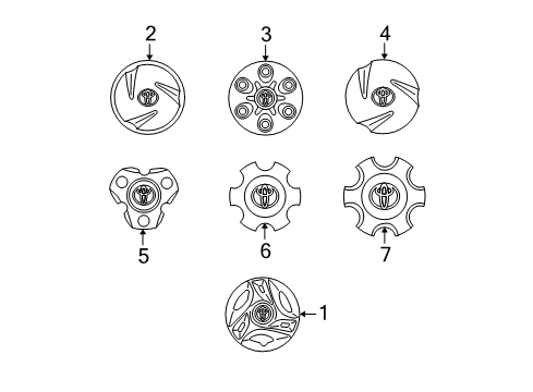2006 Toyota Tundra Wheel Covers & Trim Diagram