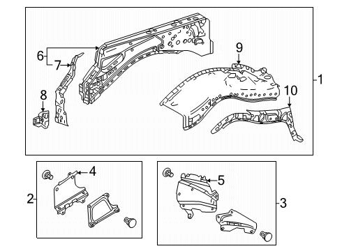 2025 Toyota Land Cruiser Inner Components - Fender Diagram