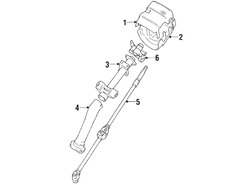 1989 Toyota Van Steering Column Assembly Diagram