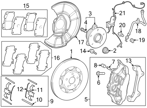 2024 Toyota GR Corolla Front Brakes Diagram