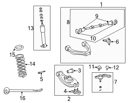 1995 Toyota Tacoma Front Suspension Components Diagram 5 - Thumbnail