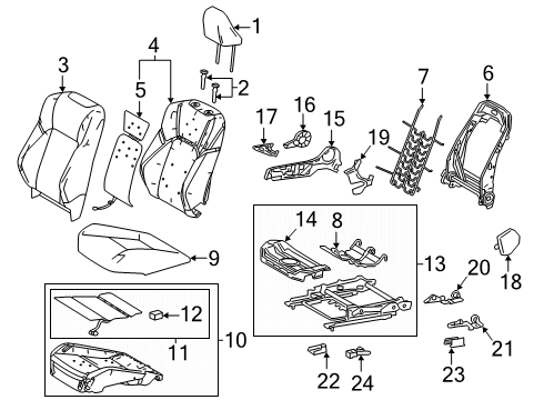 2025 Toyota Camry Passenger Seat Components Diagram 2 - Thumbnail