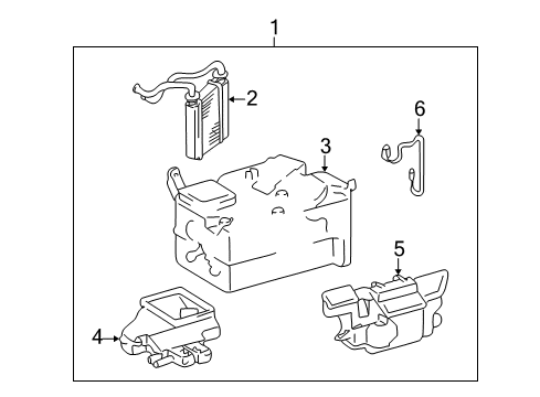 2004 Scion xA Heater Components Diagram