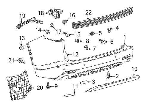 2025 Toyota Grand Highlander Bumper & Components - Rear Diagram