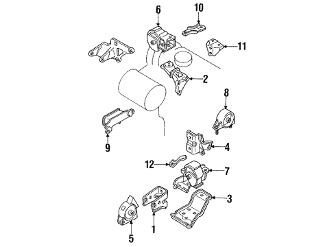 1988 Toyota Corolla Engine Mounting Diagram 3 - Thumbnail