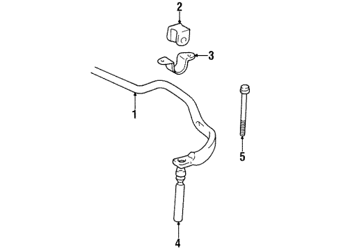 1994 Toyota T100 Stabilizer Bar & Components Diagram 4 - Thumbnail
