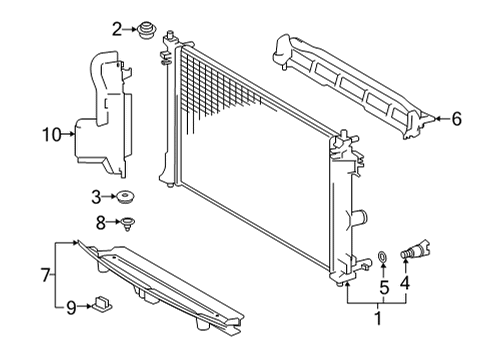 2024 Toyota Corolla Cross Radiator & Components Diagram 3 - Thumbnail