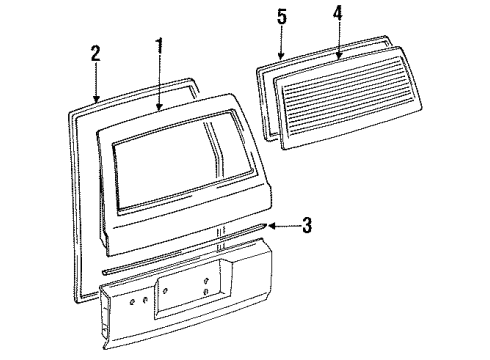 1994 Toyota Land Cruiser Gate & Hardware Diagram