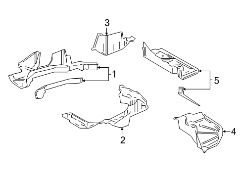 2018 Toyota Prius Prime Splash Shields Diagram 2 - Thumbnail