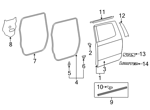 2019 Toyota Tundra Door & Components Diagram 3 - Thumbnail