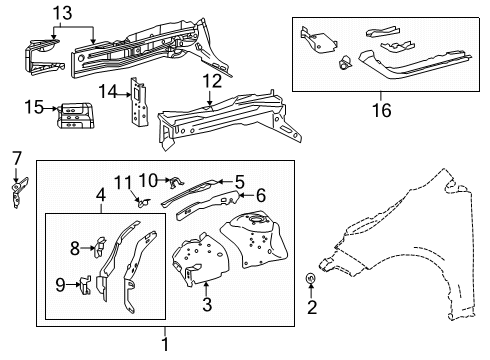 2025 Toyota Corolla Structural Components & Rails Diagram 3 - Thumbnail