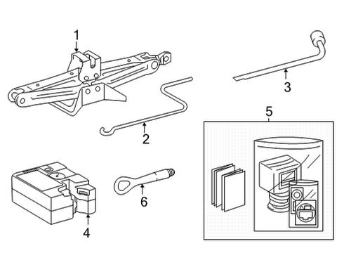 2020 Toyota Mirai Jack & Components Diagram