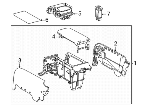 2020 Toyota Mirai Rear Console Diagram