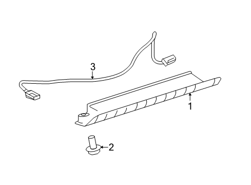 2017 Toyota Sienna High Mount Lamp, Center Diagram for 81570-47051