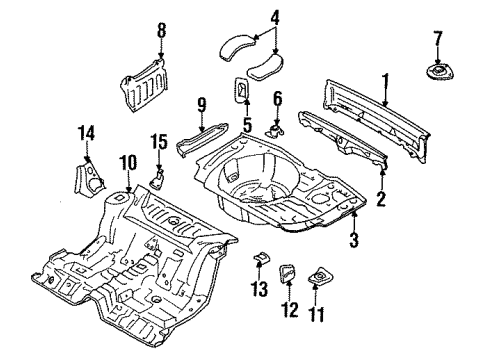 1991 Toyota Corolla Rear Body Diagram 2 - Thumbnail