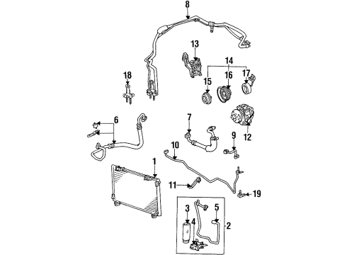 1994 Toyota Celica A/C Condenser Diagram
