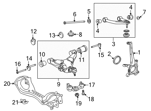2014 Toyota Land Cruiser Front Suspension Components Diagram 2 - Thumbnail