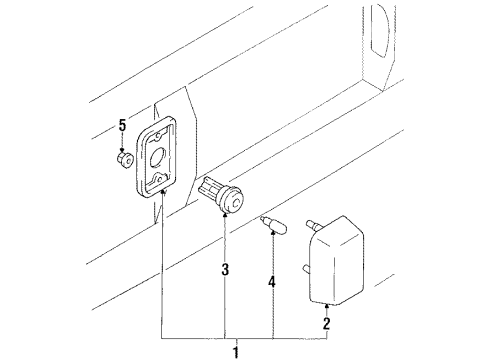 1989 Toyota Corolla License Lamps - Headlights Diagram 2 - Thumbnail