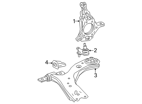 2025 Toyota Crown Signia Front Suspension Components Diagram