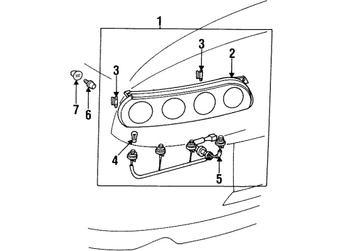 1994 Toyota Supra Tail Lamps Diagram