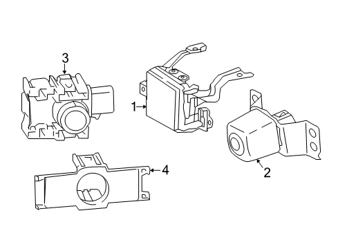 2019 Toyota Highlander Electrical Components - Front Bumper Diagram