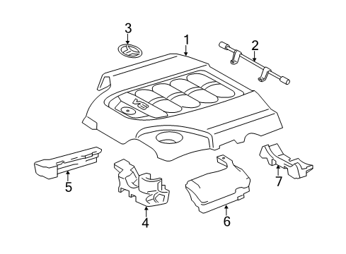 2017 Toyota Land Cruiser Engine Appearance Cover Diagram