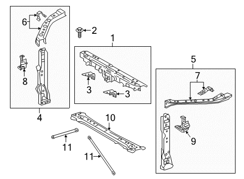 2018 Toyota Camry Radiator Support - Body Diagram 2 - Thumbnail