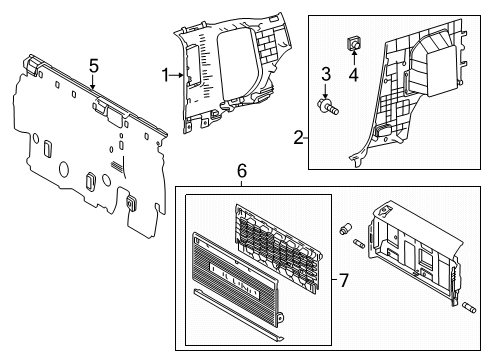 2025 Toyota Tacoma Interior Trim - Cab Diagram 5 - Thumbnail