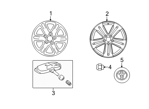 2012 Toyota Highlander Wheels Diagram 2 - Thumbnail