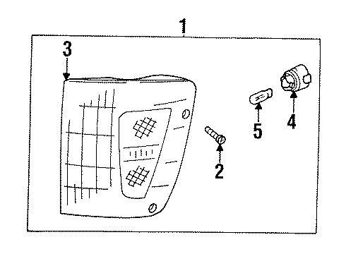 1996 Toyota T100 Parking Lamp Screw Diagram for 81759-23010
