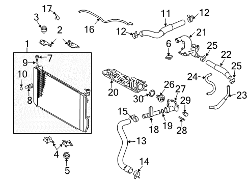 2006 Toyota Highlander Clamp Or Clip(For Air Injection System Hose) Diagram for 90467-28007
