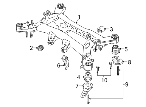 2025 Toyota GR Supra Rear Suspension Mounting Diagram