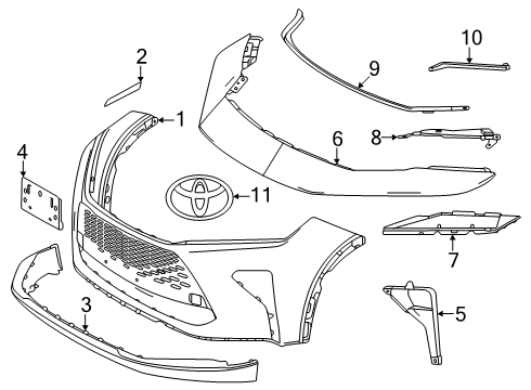 2025 Toyota Crown Signia Bumper & Components - Front Diagram