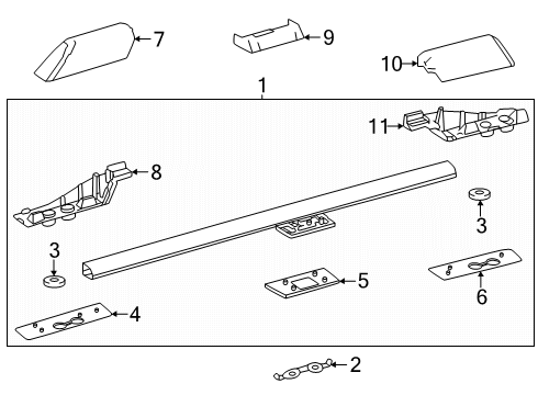 2025 Toyota Land Cruiser Luggage Carrier Diagram 2 - Thumbnail