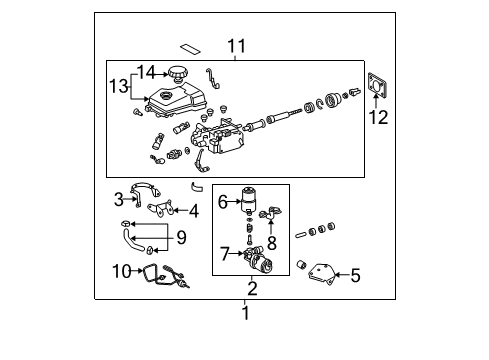 2004 Toyota Tacoma Dash Panel Components - Body Diagram 2 - Thumbnail