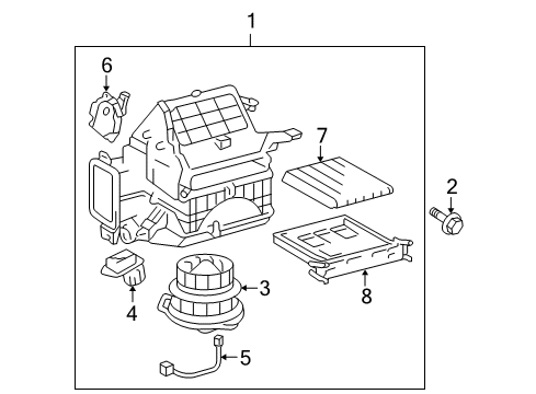 2009 Toyota Prius Blower Motor & Fan Diagram