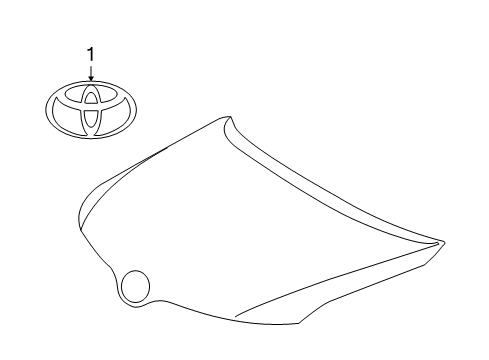 2012 Toyota Venza Exterior Trim - Hood Diagram