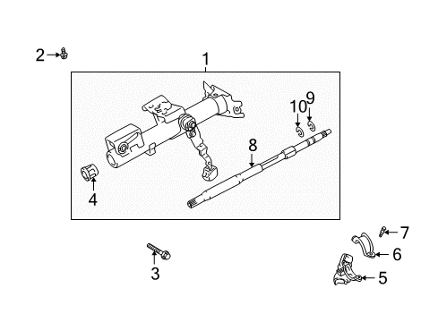 2004 Scion xB Upper Shaft Diagram for 45210-27110