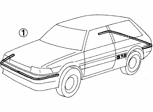 1987 Toyota Corolla Stripe Tape Diagram 3 - Thumbnail