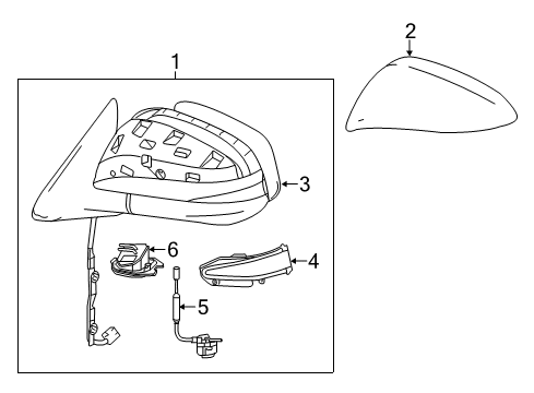 2016 Toyota Highlander Outside Mirrors Diagram